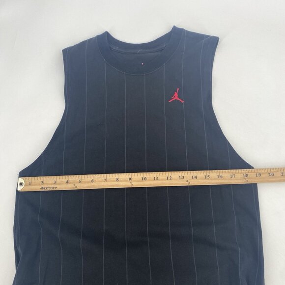 Nike Size M Air Jordan Heritage Pinstriped Maxi Dress Black DO5011-010 Loose Fit - Picture 10 of 12